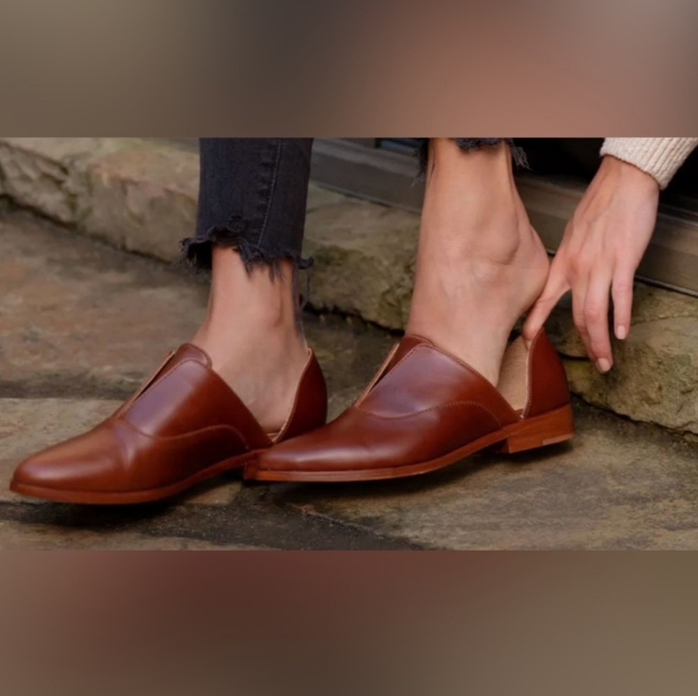 NIB NISOLO Brandy Leather Emma D'Orsay Oxford Loafers